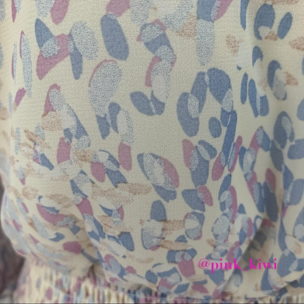 Express Printed Tiered Ruffle Mini Dress - Picture 5 of 17